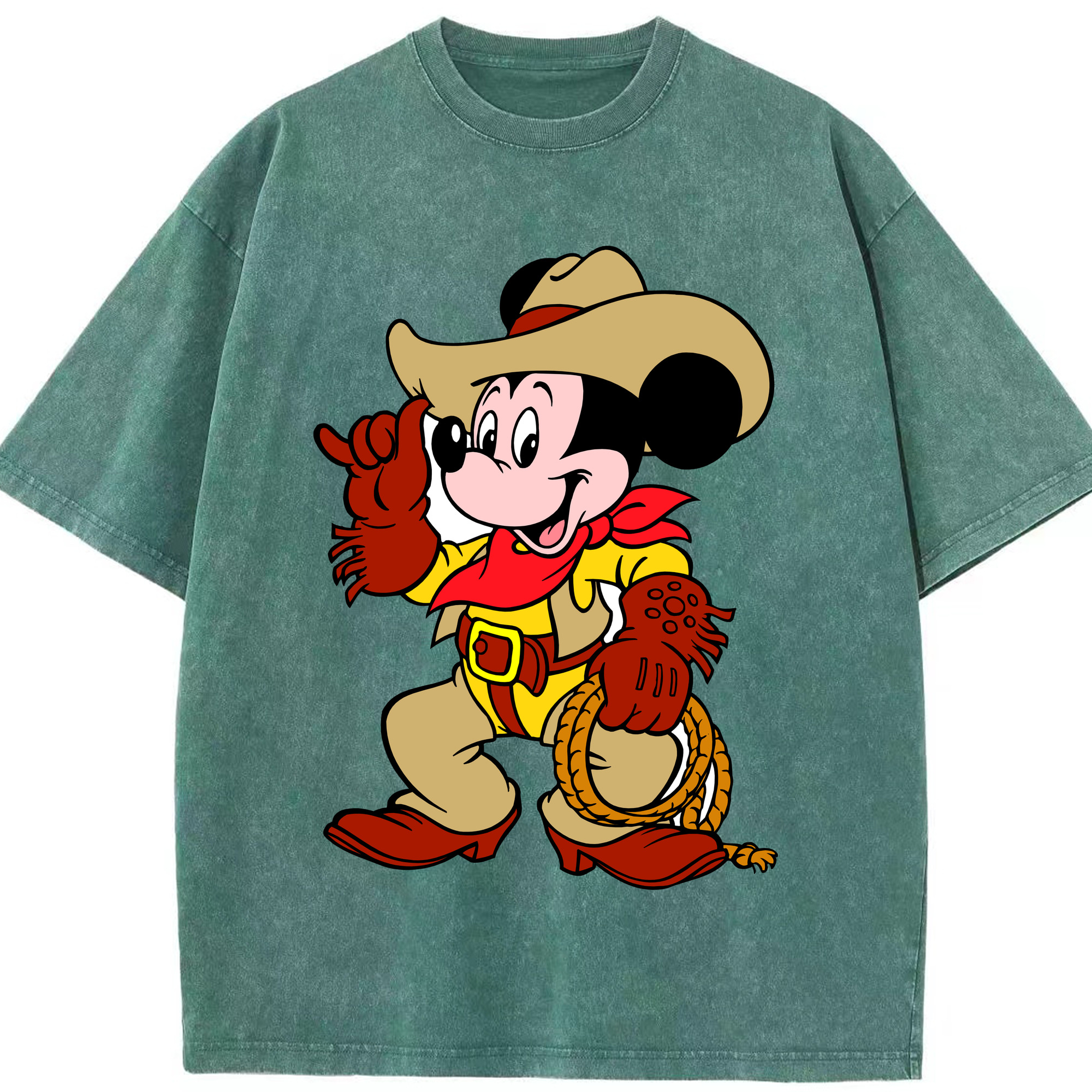 （画像用） ミッキーマウス Mickey Mouse 綿100% ヴィンテージ風 半袖Tシャツ（フロントプリント）